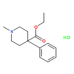 Piperidine, n-methyl-4-phenyl-4-carbethoxy-, hydrochloride