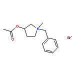 Pyrrolidinium,3-(acetyloxy)-1-methyl-1-(phenylmethyl)-, bromide (1:1)