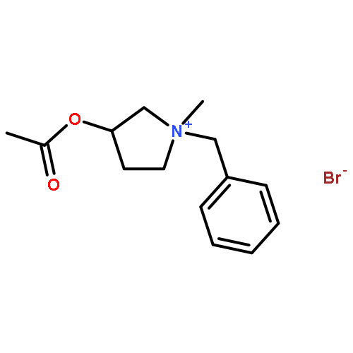 Pyrrolidinium,3-(acetyloxy)-1-methyl-1-(phenylmethyl)-, bromide (1:1)