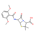 4-Thia-1-azabicyclo[3.2.0]heptane-2-carboxylicacid, 6-[(2,6-dimethoxybenzoyl)amino]-3,3-dimethyl-7-oxo-, (2S,5R,6R)-