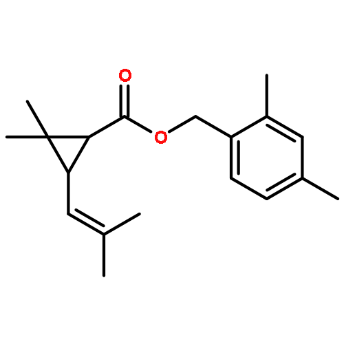 2,4-DIMETHYLBENZYL CIS,TRANS-(.+-.)-2,2-DIMETHYL-3-(2-METHYLPROPENYL) CYCLOPROPANECARBOXYLATE 