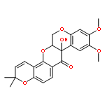 3H-Bis[1]benzopyrano[3,4-b:6',5'-e]pyran-7- (7aH)-one,13,13a-dihydro-7a-hydroxy-9,10- dimethoxy-3,3-dimethyl-,(7aR,13aR)- 