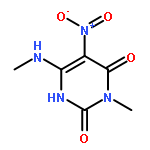 2,4(1H,3H)-Pyrimidinedione, 3-methyl-6-(methylamino)-5-nitro-