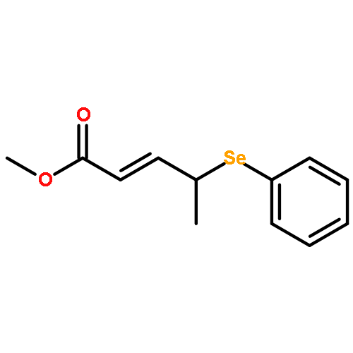 2-Pentenoic acid, 4-(phenylseleno)-, methyl ester, (E)-