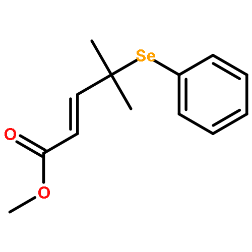 2-Pentenoic acid, 4-methyl-4-(phenylseleno)-, methyl ester, (E)-