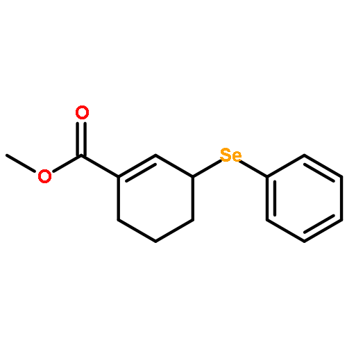 1-Cyclohexene-1-carboxylic acid, 3-(phenylseleno)-, methyl ester