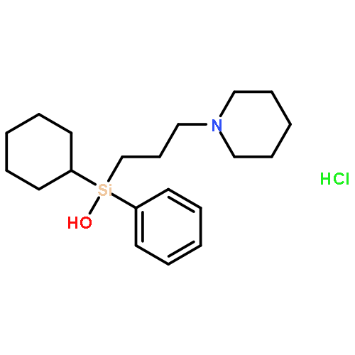 Cyclohexyl-hydroxy-phenyl-(3-piperidin-1-ylpropyl)silane;hydrochloride