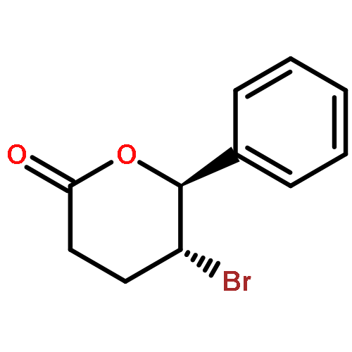 2H-Pyran-2-one, 5-bromotetrahydro-6-phenyl-, trans-