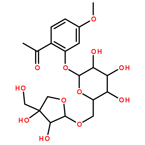 Ethanone,1-[2-[(6-O-D-apio-b-D-furanosyl-b-D-glucopyranosyl)oxy]-4-methoxyphenyl]-