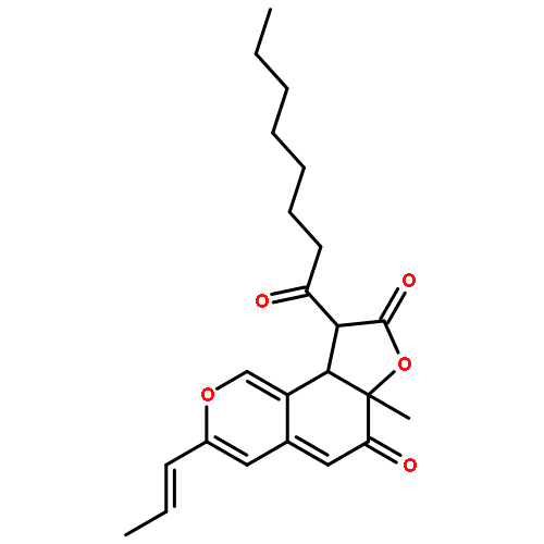 9-octanoyl-3-((E)-1-propenyl)-6a-methyl-9,9a-dihydro-6aH-furo[2,3-h]isochromene-6,8-dione