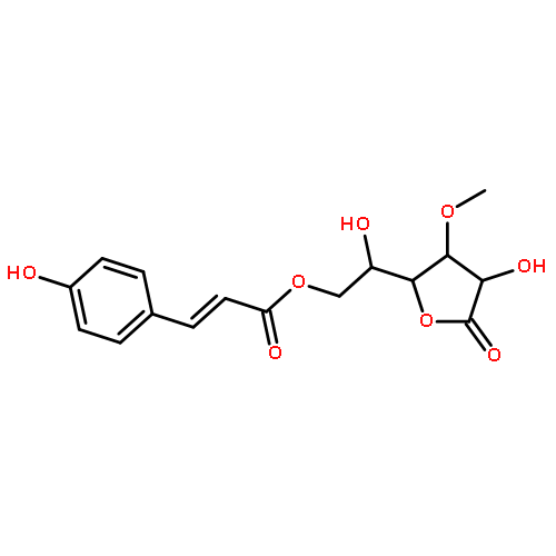 (2S)-2-hydroxy-2-[(2S,3S,4R)-4-hydroxy-3-methoxy-5-oxotetrahydrofuran-2-yl]ethyl (2E)-3-(4-hydroxyphenyl)prop-2-enoate