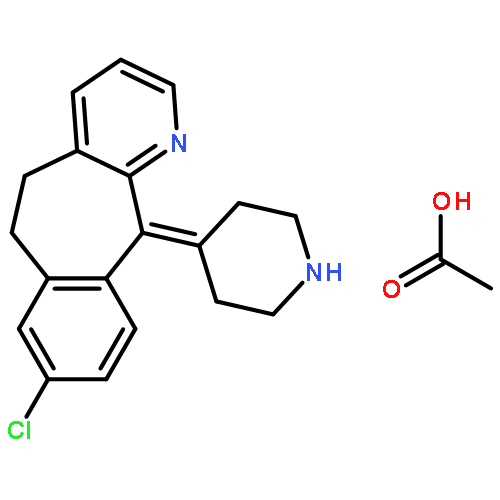 5H-Benzo[5,6]cyclohepta[1,2-b]pyridine, 8-chloro-6,11-dihydro-11-(4-piperidinylidene)-, acetate