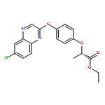 Propanoic acid, 2-[4-[(6-chloro-2-quinoxalinyl)oxy]phenoxy]-, ethyl ester, (2S)-