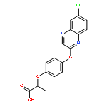 Propanoic acid, 2-[4-[(6-chloro-2-quinoxalinyl)oxy]phenoxy]-, (2S)-