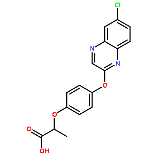 Propanoic acid, 2-[4-[(6-chloro-2-quinoxalinyl)oxy]phenoxy]-, (2S)-