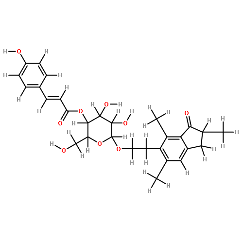 (2R)-pterosin B 14-O-beta-(4'-p-coumaroyl)-glucopyranoside