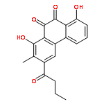 9,10-Phenanthrenedione,1,8-dihydroxy-2-methyl-3-(1-oxobutyl)-