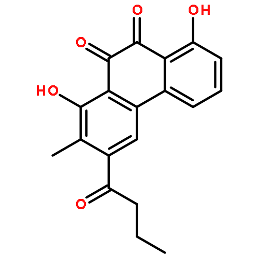 9,10-Phenanthrenedione,1,8-dihydroxy-2-methyl-3-(1-oxobutyl)-