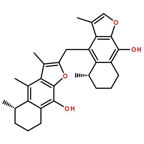 Naphtho[2,3-b]furan-9-ol,5,6,7,8-tetrahydro-3,4,5-trimethyl-2-[[(5S)-5,6,7,8-tetrahydro-9-hydroxy-3,5-dimethylnaphtho[2,3-b]furan-4-yl]methyl]-,(5S)-