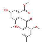 Benzoic acid,5-hydroxy-2-(2-hydroxy-6-methoxy-4-methylbenzoyl)-3-methoxy-, methylester