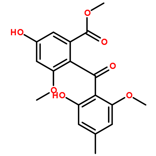 Benzoic acid,5-hydroxy-2-(2-hydroxy-6-methoxy-4-methylbenzoyl)-3-methoxy-, methylester