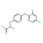 Propanoyl chloride, 2-[4-[(5-chloro-3-fluoro-2-pyridinyl)oxy]phenoxy]-,(R)-