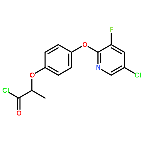 Propanoyl chloride, 2-[4-[(5-chloro-3-fluoro-2-pyridinyl)oxy]phenoxy]-,(R)-