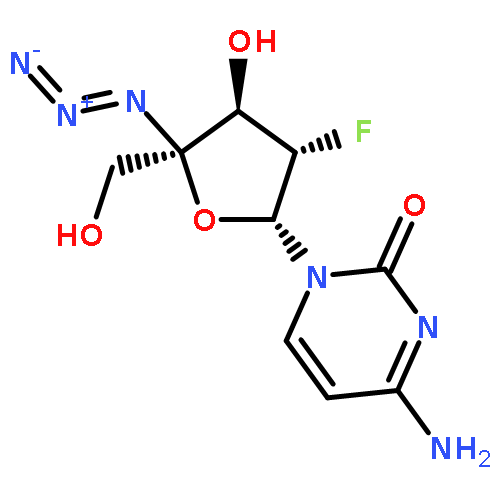 4-amino-1-((2R,3S,4R,5R)-5-azido-3-fluoro-4-hydroxy-5-(hydroxymethyl)-tetrahydrofuran-2-yl)pyrimidin-2(1H)-one