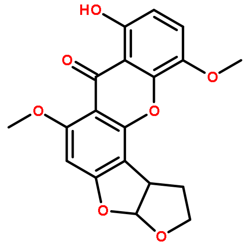 7H-Furo[3',2':4,5]furo[2,3-c]xanthen-7-one,1,2,3a,12c-tetrahydro-8-hydroxy-6,11-dimethoxy-, (3aR-cis)- (9CI)