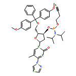 1-[5-O-[BIS(4-METHOXYPHENYL)BENZYL]-3-O-[[BIS(1-METHYLETHYL)AMINO](2-CYANOETHOXY)PHOSPHINO]-2-DEOXY-D-ERYTHRO-PENTOFURANOSYL]-5-METHYL-4-(1H-1,2,4-TRIAZOL-1-YL)-2(1H)-PYRIMIDINONE