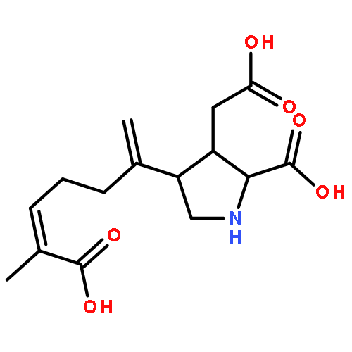 3-Pyrrolidineaceticacid, 2-carboxy-4-[(4E)-5-carboxy-1-methylene-4-hexen-1-yl]-, (2S,3S,4S)-