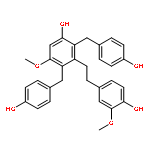 2,6-bis(4-hydroxybenzyl)-3,3'-dimethoxybibenzyl-4',5-diol