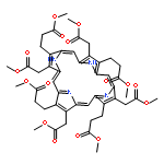 21H,23H-Porphine-2,7,12,17-tetraaceticacid, 3,8,13,18-tetrakis(3-methoxy-3-oxopropyl)-, 2,7,12,17-tetramethyl ester