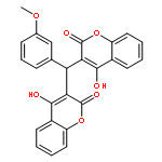 2H-1-Benzopyran-2-one,3,3'-[(3-methoxyphenyl)methylene]bis[4-hydroxy-