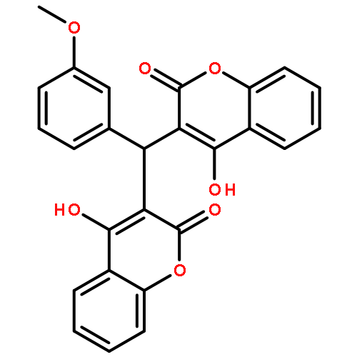 2H-1-Benzopyran-2-one,3,3'-[(3-methoxyphenyl)methylene]bis[4-hydroxy-