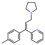 Pyridine, 2-[1-(4-methylphenyl)-3-(1-pyrrolidinyl)-1-propenyl]-