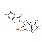 Benzoic acid,3-chloro-6-hydroxy-4-methoxy-2-methyl-,(2R,2aS,4aR,7R,7aS,7bR)-2,2a,4a,5,6,7,7a,7b-octahydro-2a,4a,7-trihydroxy-3-(hydroxymethyl)-6,6,7b-trimethyl-1H-cyclobut[e]inden-2-ylester