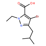 4-Bromo-1-ethyl-3-(2-methylpropyl)-1H-pyrazole-5-carboxylic acid