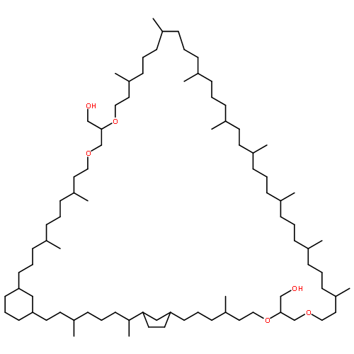 8,11,44,47-Tetraoxabicyclo[68.2.1]triheptacontane-9,45-dimethanol, 5,14,18,22,26,29,33,37,41,50,54,58,62,65,69-pentadecamethyl-