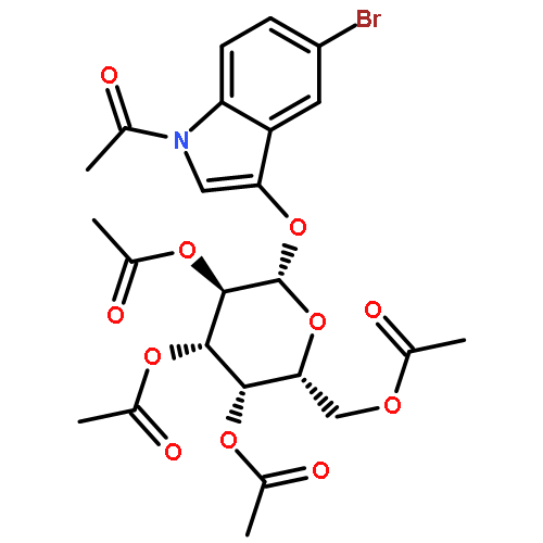 1H-Indole,1-acetyl-5-bromo-3-[(2,3,4,6-tetra-O-acetyl-b-D-galactopyranosyl)oxy]- (9CI)