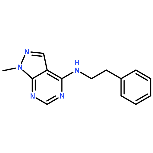 1H-Pyrazolo[3,4-d]pyrimidin-4-amine, 1-methyl-N-(2-phenylethyl)-