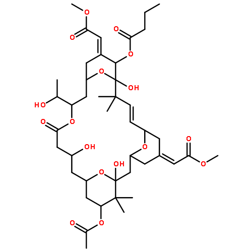 Butanoic acid,(1S,3S,5Z,7R,8E,11S,12S,13E,15S,17R,21R,23R,25S)-25-(acetyloxy)-1,11,21-trihydroxy-17-[(1R)-1-hydroxyethyl]-5,13-bis(2-methoxy-2-oxoethylidene)-10,10,26,26-tetramethyl-19-oxo-18,27,28,29-tetraoxatetracyclo[21.3.1.13,7.111,15]nonacos-8-en-12-ylester