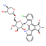 5H-Indolo[2,3-a]pyrrolo[3,4-c]carbazole-5,7(6H)-dione,13-[6-O-(4-amino-2,4-dideoxy-a-L-threo-pentopyranosyl)-4-O-methyl-b-D-glucopyranosyl]-1-chloro-12,13-dihydro-6-methyl-