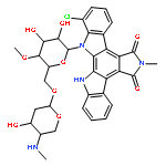 5H-Indolo[2,3-a]pyrrolo[3,4-c]carbazole-5,7(6H)-dione,1-chloro-13-[6-O-[2,4-dideoxy-4-(methylamino)-a-L-threo-pentopyranosyl]-4-O-methyl-b-D-glucopyranosyl]-12,13-dihydro-6-methyl-