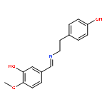 Phenol, 5-[[[2-(4-hydroxyphenyl)ethyl]imino]methyl]-2-methoxy-