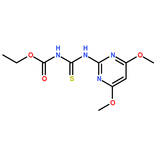 Carbamic acid, [[(4,6-dimethoxy-2-pyrimidinyl)amino]thioxomethyl]-,ethyl ester