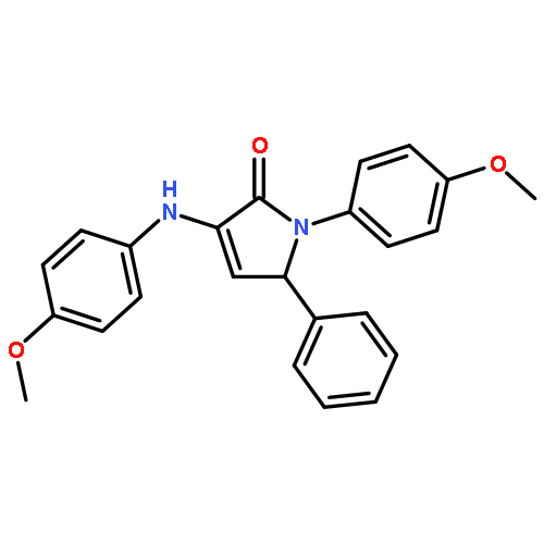 2H-Pyrrol-2-one,1,5-dihydro-1-(4-methoxyphenyl)-3-[(4-methoxyphenyl)amino]-5-phenyl-