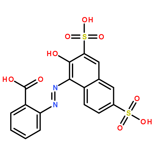 Benzoic acid, 2-[(2-hydroxy-3,6-disulfo-1-naphthalenyl)azo]-