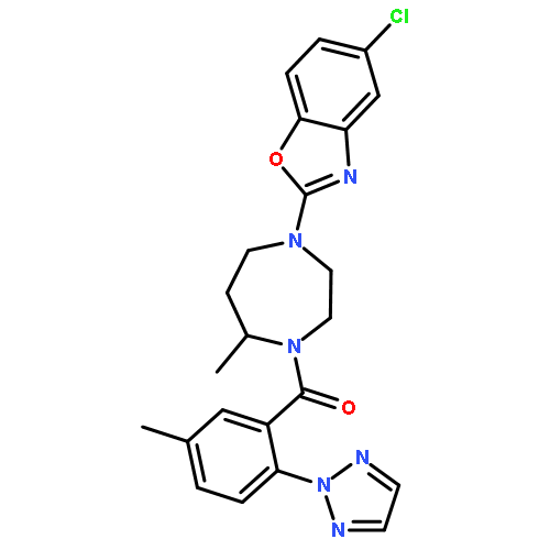 (R)-(4-(5-Chlorobenzo[d]oxazol-2-yl)-7-methyl-1,4-diazepan-1-yl)(5-methyl-2-(2H-1,2,3-triazol-2-yl)phenyl)methanone