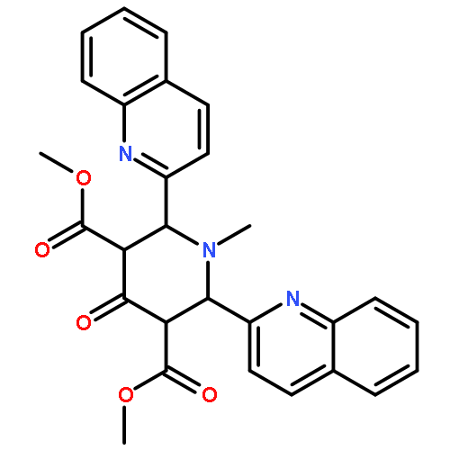 3,5-Piperidinedicarboxylic acid, 1-methyl-4-oxo-2,6-di-2-quinolinyl-, dimethyl ester